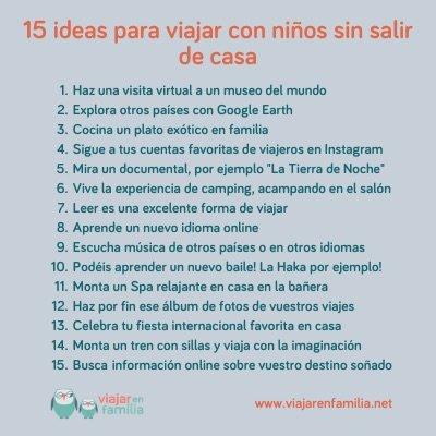 10 ideas para viajar con niños sin salir de casa
