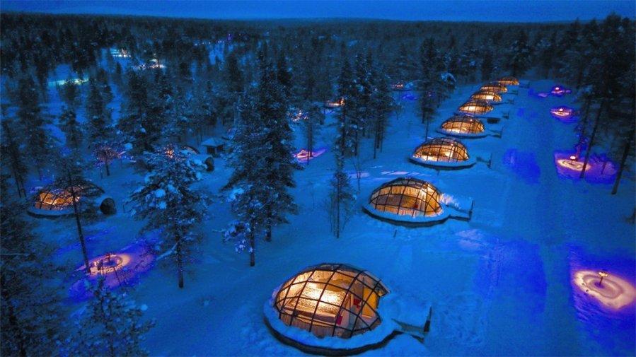 A?Existen en Laponia igloos para alojarse con la familia?