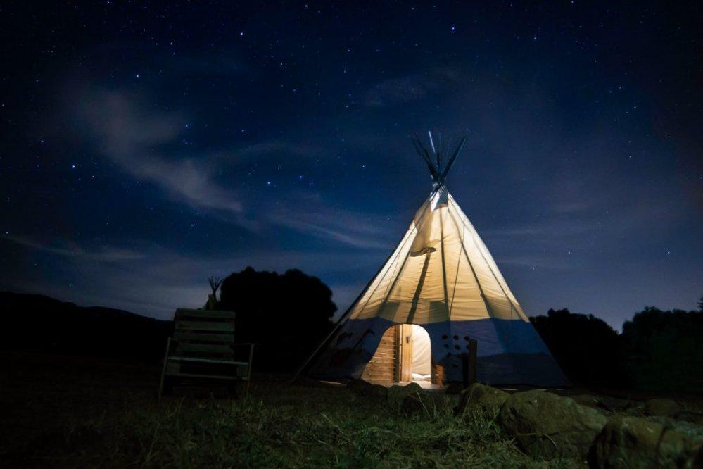 Dormir en un Tipi